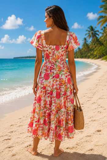 Surabhi Arya Tropical Print Dress 
