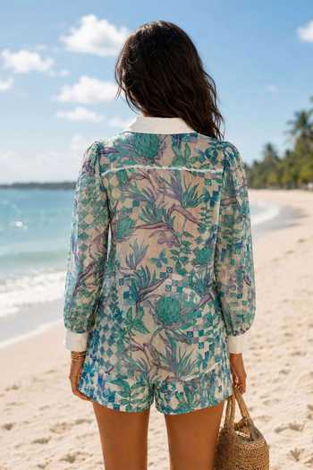 Surabhi Arya Tropical Print Shorts Set 