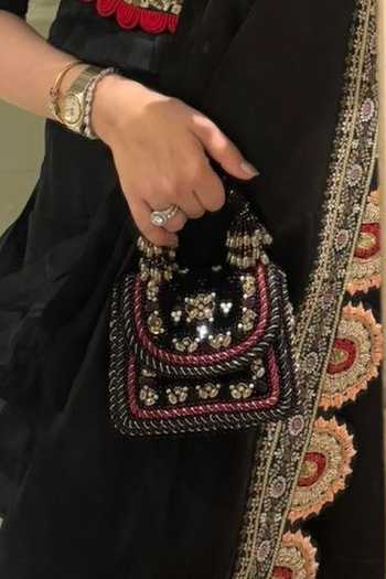 Bhavna Kumar Mini Embellished Velvet Bag 