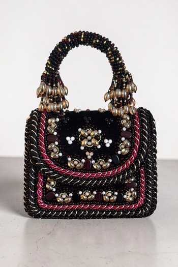 Bhavna Kumar Mini Embellished Velvet Bag 