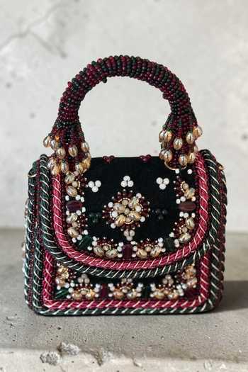 Bhavna Kumar Mini Embellished Velvet Bag 