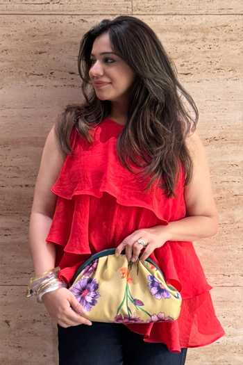 Bhavna Kumar Printed Puff Clutch Bag 