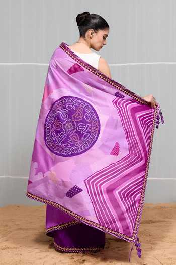 Naina Jain Boond Hand Embroidered Saree With Unstitched Blouse Piece 