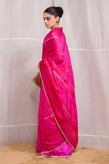 Shop Naina Jain Pink Silk Dor Embroidered Saree With Unstitched Blouse Piece Online at Aza Fashions Shop_Naina Jain_Pink Silk Dor Embroidered Saree With Unstitched Blouse Piece _Online_at_Aza_Fashions