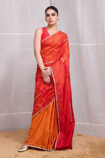 Naina Jain Dor Hand Embroidered Saree With Unstitched Blouse Piece 