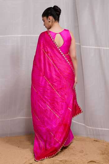Naina Jain Dori Hand Dyed Saree With Unstitched Blouse Piece 