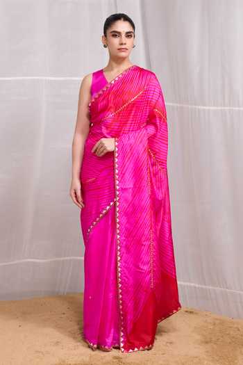 Naina Jain Dori Hand Dyed Saree With Unstitched Blouse Piece 
