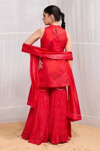 Naina Jain Dhora Embroidered Kurta Gharara Set 