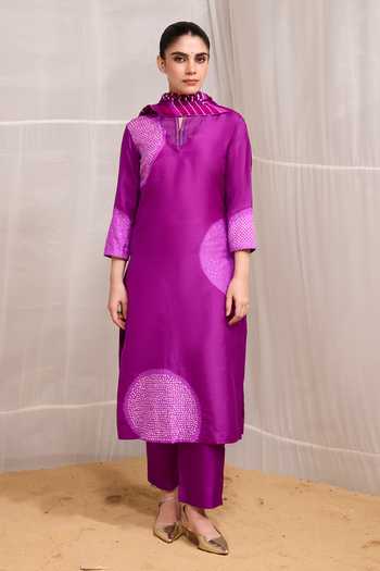 Naina Jain Saanjh Shibori Motif Kurta Set 