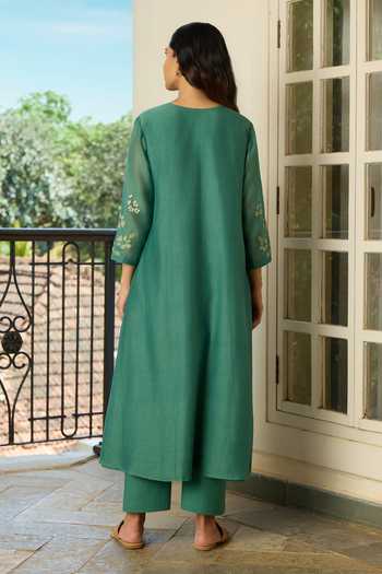 Vaayu Jade Applique Kurta & Pant Co-ord Set 