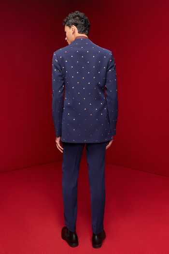 Tisa - Men Asymmetric Embroidered Bandhgala Set 
