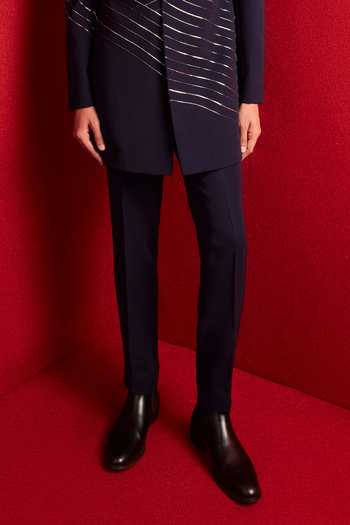 Tisa - Men Blue Viscose, Rayon, Terrycloth Embroidered Sherwani And Kurta Set Online at Aza Fashions Tisa - Men_Blue Viscose, Rayon, Terrycloth Embroidered Sherwani And Kurta Set _Online_at_Aza_Fashions