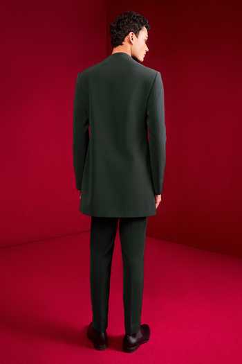Tisa - Men Stripe Embroidered Bandhgala Set 