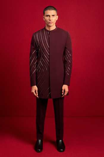 Tisa - Men Embroidered Bandhgala Set 