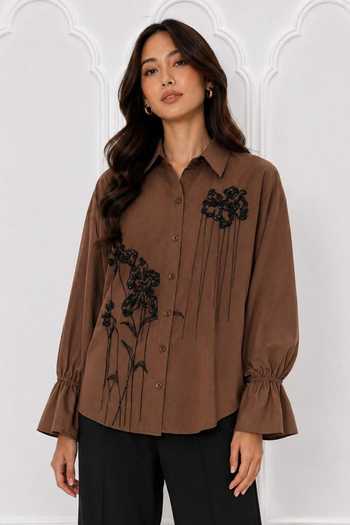 Nivedita Saboo Floral Embroidered Shirt 