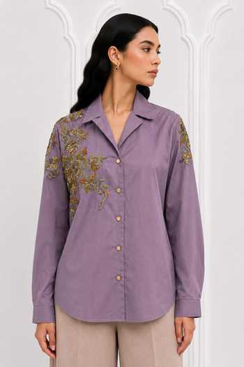 Nivedita Saboo Placement Embroidered Shirt 