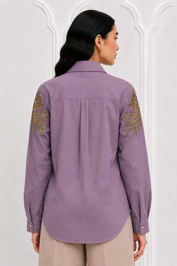 Nivedita Saboo Placement Embroidered Shirt 