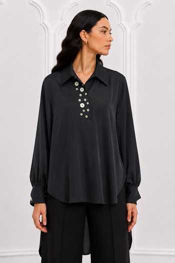 Nivedita Saboo High Low Embroidered Shirt 