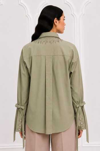 Nivedita Saboo Crystal Embellished Shirt 