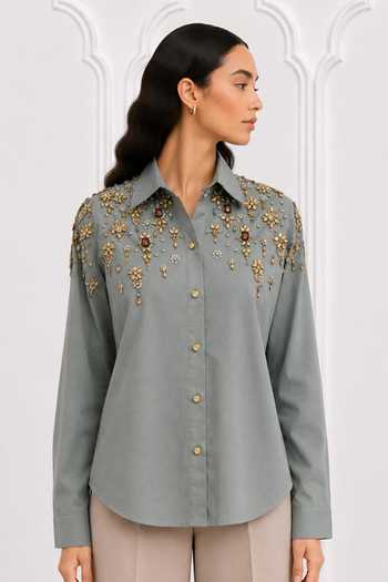 Nivedita Saboo Floral Embroidered Shirt 