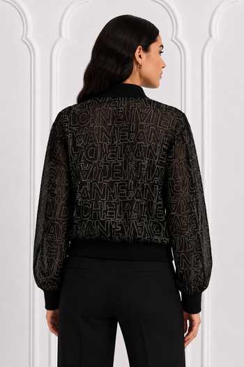 Nivedita Saboo Pret Alphabet Embroidered Bomber Jacket 
