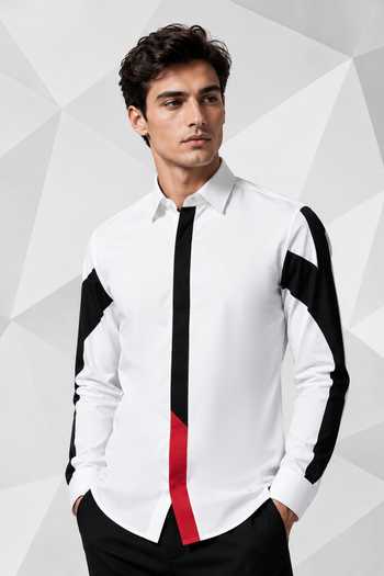 Nivedita Saboo Cut & Sew Panelled Shirt 