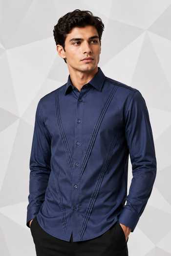 Nivedita Saboo Pintucked Embroidered Shirt 