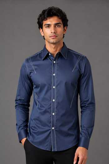 Nivedita Saboo Contrast Topstitched Shirt 