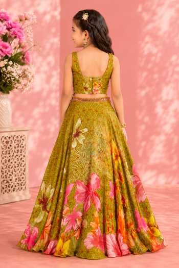 Neha Khullar Floral Print Embroidered Blouse Lehenga Set 