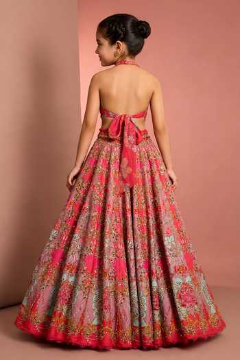 Neha Khullar Embroidered Lehenga Halter Blouse Set 