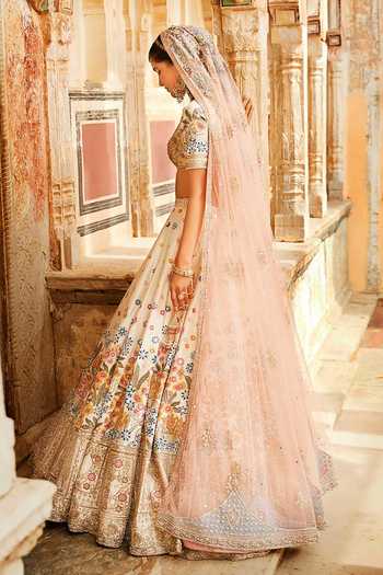 MATSYA Pichwai Bagh Embroidered Bridal Lehenga Set
