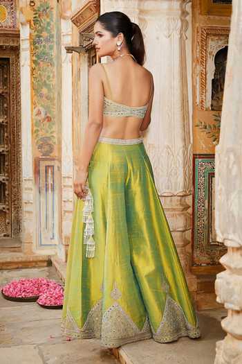 MATSYA The Aurum Temple Embroidered Blouse Sharara Set