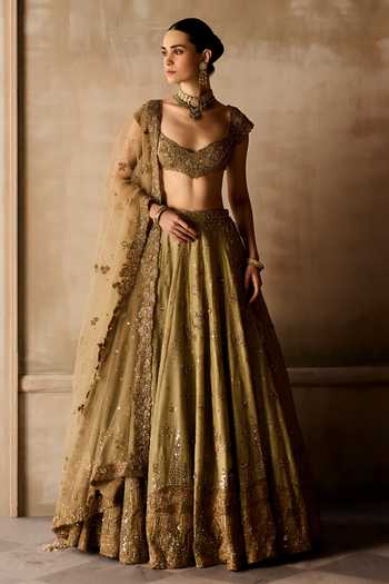 MATSYA Tuscan Pardise Smoky Sandstone Lehenga Set
