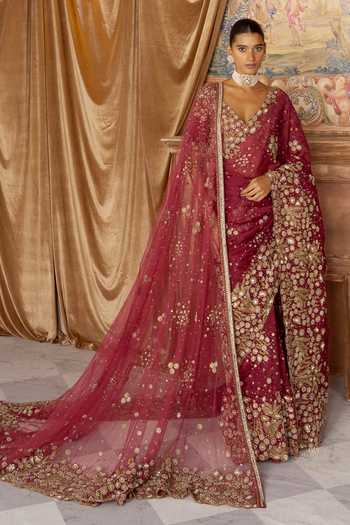 MATSYA The Vintage Nizami Embroidered Saree With Blouse