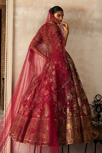 MATSYA The Vintage Lotus Pond Bridal Lehenga Set
