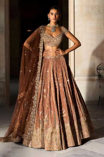 MATSYA Tuscan Pardise Old World Bridal Lehenga