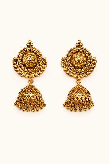 Buy Tad Accessories Gold Plated Bead Drop Necklace Set Online at Aza Fashions Buy_Tad Accessories_Gold Plated Bead Drop Necklace Set _Online_at_Aza_Fashions