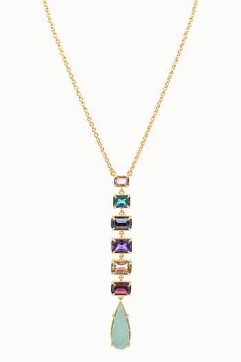 Tad Accessories Multi Color Stone Studded Necklace Online at Aza Fashions Tad Accessories_Multi Color Stone Studded Necklace _Online_at_Aza_Fashions