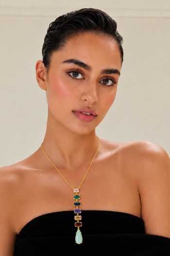 Tad Accessories Stone Studded Necklace 