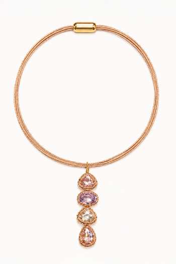Tad Accessories Crystal Embellished Necklace 