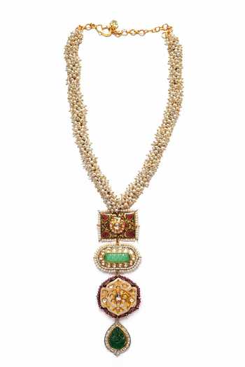 Tad Accessories Meenakari & Imitation Polki Necklace 