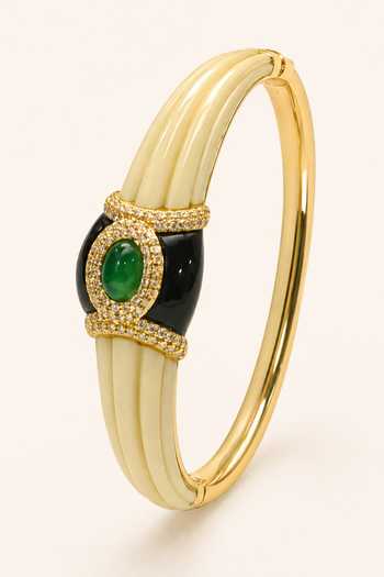 Tad Accessories Carved Stone Bangle 