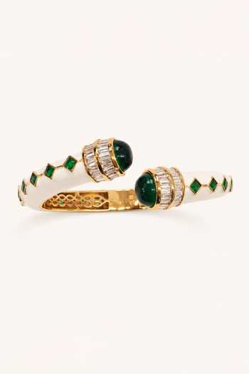 Tad Accessories Geometric Enamelled Bangle 