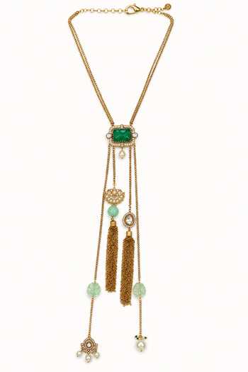 Tad Accessories Imitation Polki & Stone Studded Necklace 