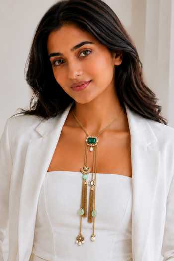 Tad Accessories Imitation Polki & Stone Studded Necklace 