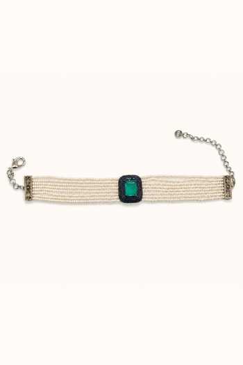 Tad Accessories Beaded Strings Choker 