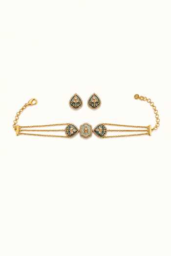 Tad Accessories Floral Motifs Necklace Set 