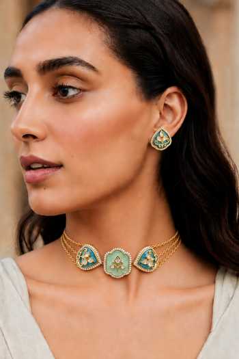 Tad Accessories Floral Motifs Necklace Set 
