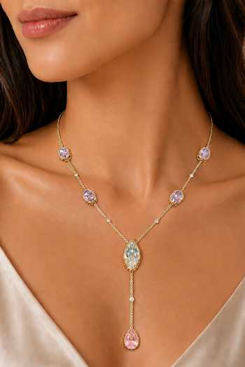 Tad Accessories Stone Studded Pendant Necklace 