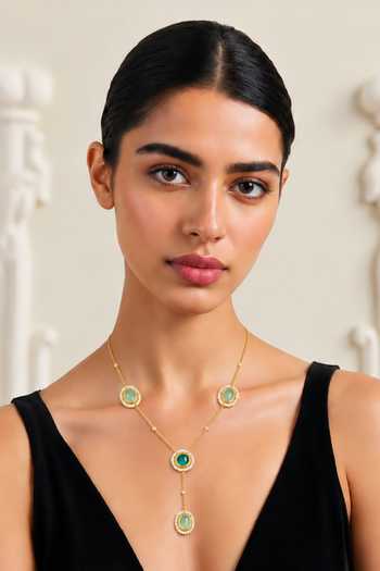 Tad Accessories Oval Stone Pendant Necklace 